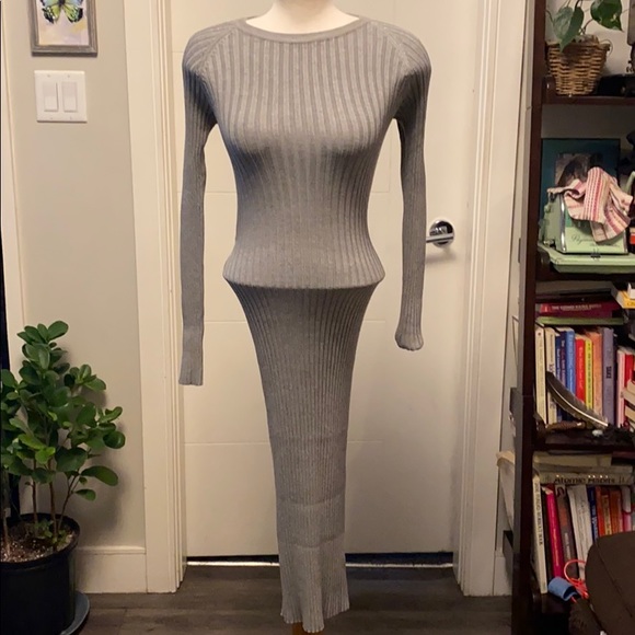 Open back long sweater dress - Picture 2 of 3